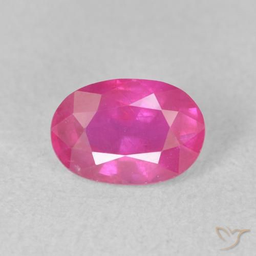 1.18ct 자연스러운 딥 마젠타 루비, 타원형, VS
