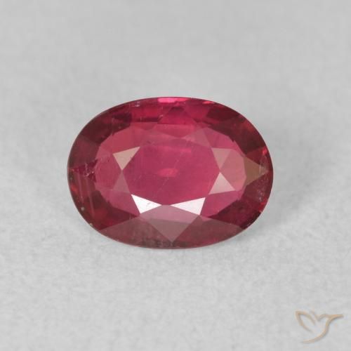 0.85ct 자연스러운 잼 레드 루비, 타원형, VS