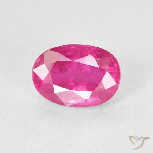 1.42ct 자연스러운 딥 마젠타 루비, 타원형, VS