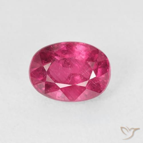 1.59ct 자연스러운 다크 핑크 루비, 타원형, VS