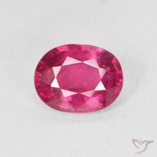 1.59ct 자연스러운 라이트 레드 루비, 타원형, VS