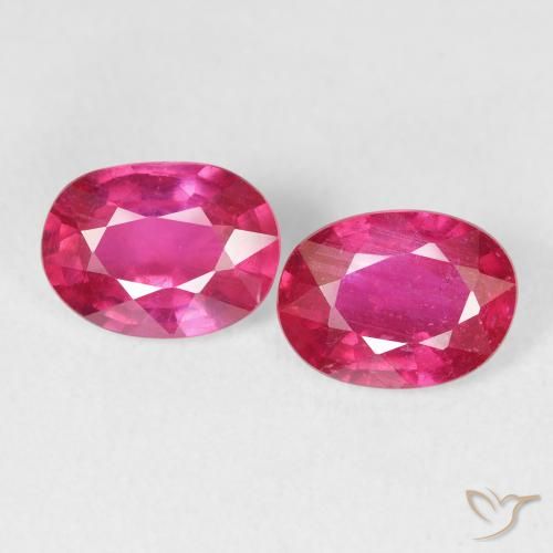 3.10ctw 자연스러운 Medium Dark-Pink 루비, 타원형, VS