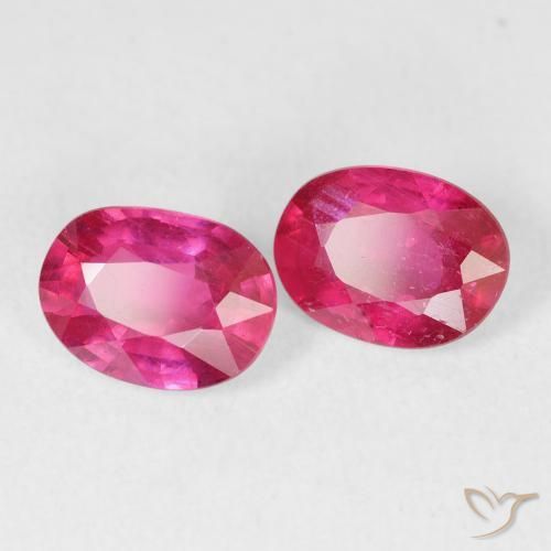 3.10캐럿 천연 Medium Dark-Pink 루비 보석, 타원형, VS