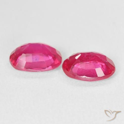 3.10캐럿 천연 Medium Dark-Pink 루비 보석, 타원형, VS