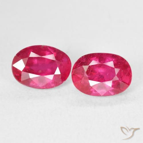 2.82ctw 자연스러운 Medium Dark-Pink 루비, 타원형, VS