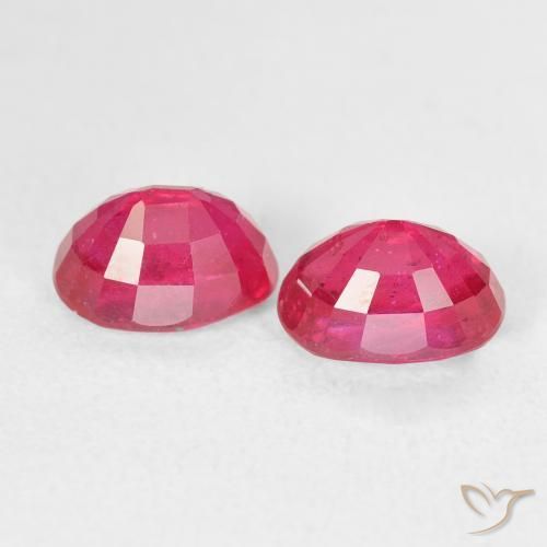 2.82캐럿 천연 Medium Dark-Pink 루비 보석, 타원형, VS