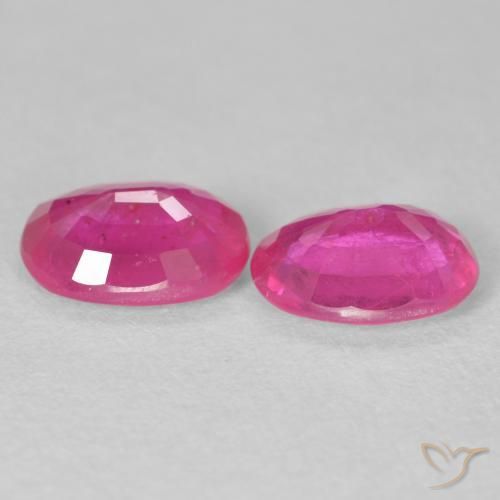 3.08캐럿 천연 Medium Dark-Pink 루비 보석, 타원형, VS-SI