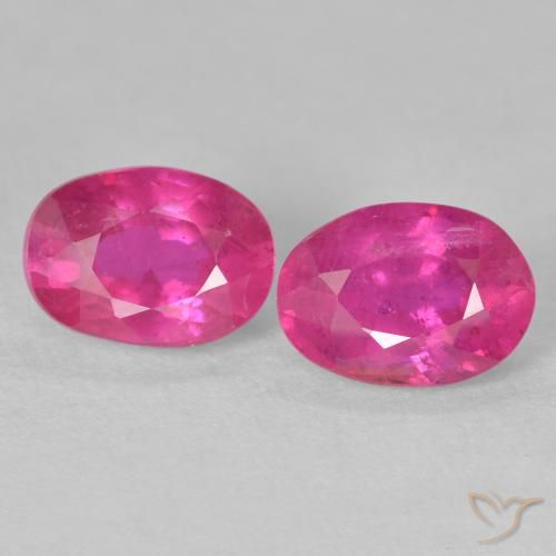 3.70ctw 자연스러운 Medium Dark-Pink 루비, 타원형, VS-SI