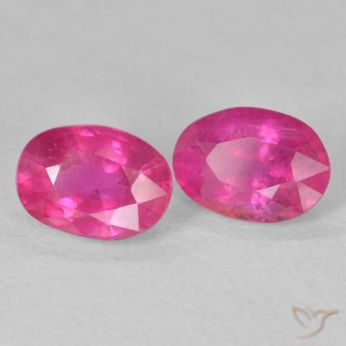 3.70캐럿 천연 Medium Dark-Pink 루비 보석, 타원형, VS-SI