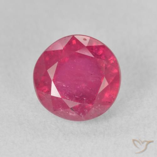2.85ct 자연스러운 미디엄 레드 루비, 둥근, VS-SI
