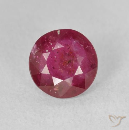 1.88ct 자연스러운 분홍빛이 도는 빨강 루비, 둥근, VS-SI