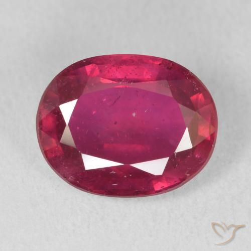 3.29ct 자연스러운 분홍빛이 도는 빨강 루비, 타원형, VS-SI