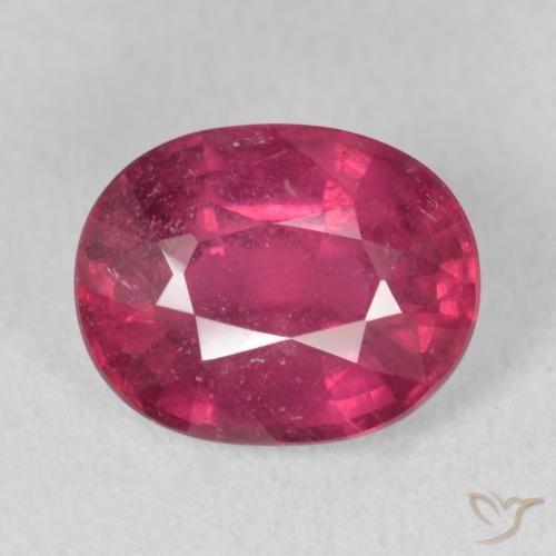 3.51ct 자연스러운 미디엄 레드 루비, 타원형, VS-SI