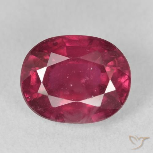 4.20ct 자연스러운 분홍빛이 도는 빨강 루비, 타원형, VS-SI