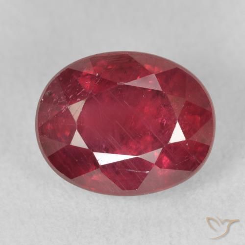 4.75ct 자연스러운 딥 크림슨 루비, 타원형, VS-SI