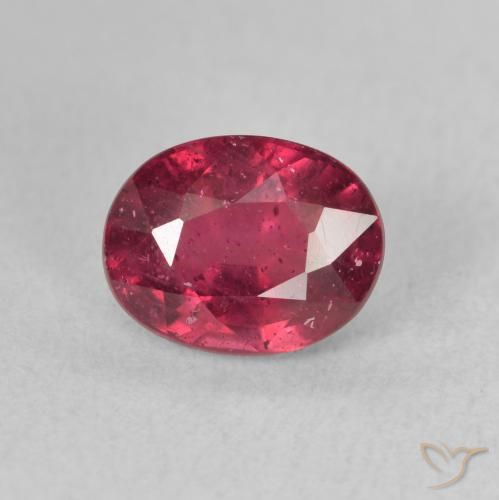 2.10ct 자연스러운 피처럼 붉은 루비, 타원형, VS-SI