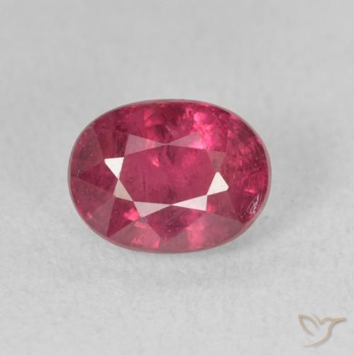 2.28ct 자연스러운 붉은빛이 도는 핑크 루비, 타원형, VS-SI