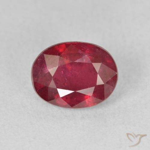 2.13ct 자연스러운 딥 레드 핑크 루비, 타원형, VS-SI