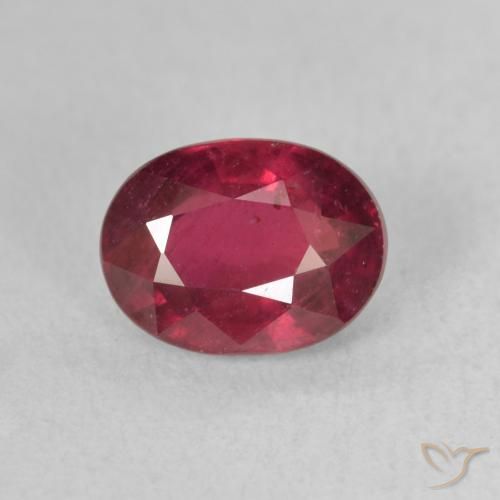 1.96ct 자연스러운 딥 레드 루비, 타원형, VS-SI