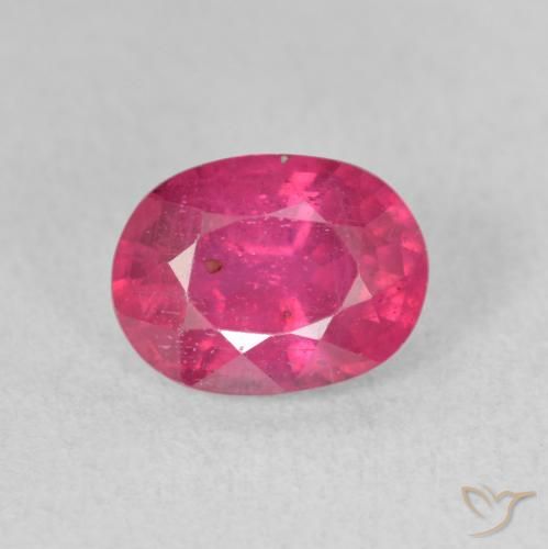 1.94ct 자연스러운 분홍빛이 도는 빨강 루비, 타원형, VS-SI