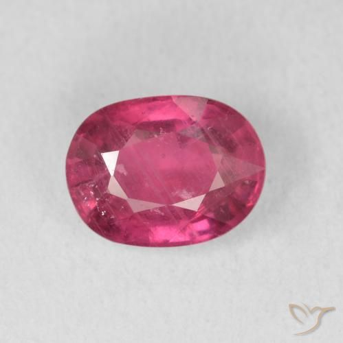 1.87ct 자연스러운 미디엄 레드 루비, 타원형, VS-SI