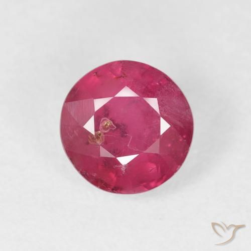 1.80ct 자연스러운 분홍빛이 도는 빨강 루비, 둥근, SI