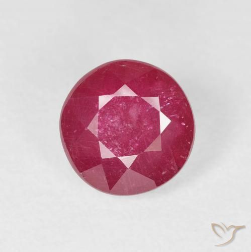 2.15ct 자연스러운 잼 레드 루비, 둥근, VS-SI