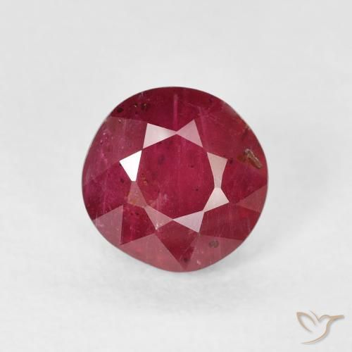 1.68ct 자연스러운 딥 레드 루비, 둥근, VS-SI