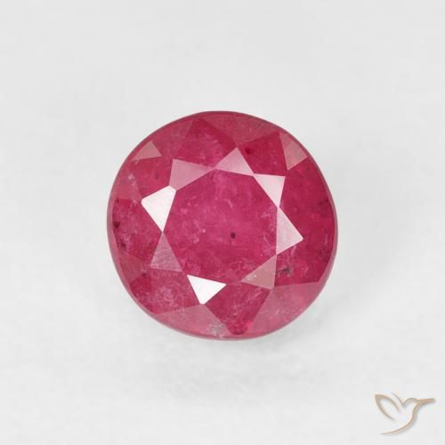 0.80ct 자연스러운 붉은빛이 도는 핑크 루비, 둥근, VS-SI