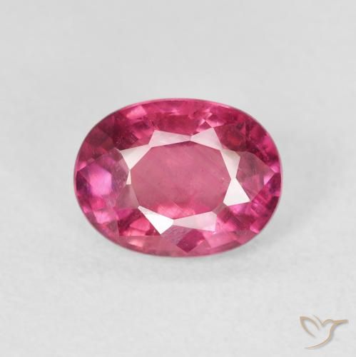 1.88ct 자연스러운 분홍빛이 도는 빨강 루비, 타원형, VS-SI