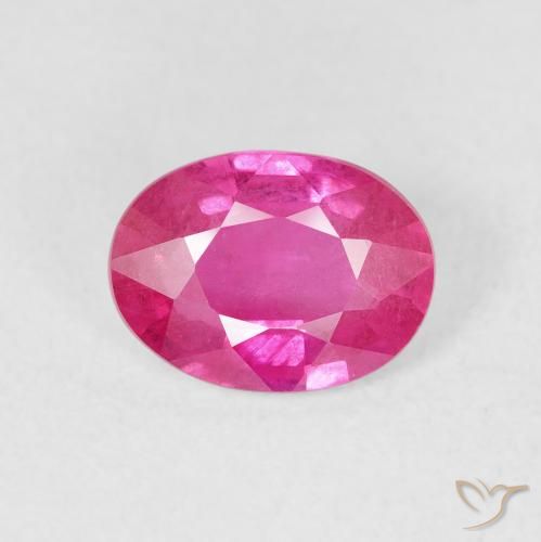 1.55ct 자연스러운 Medium Dark-Pink 루비, 타원형, VS-SI