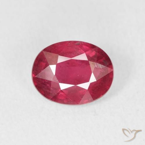 1.70ct 자연스러운 미디엄 레드 루비, 타원형, VS-SI