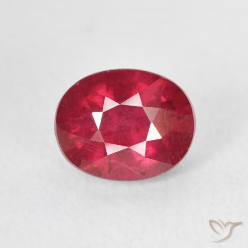 2.45ct 자연스러운 미디엄 레드 루비, 타원형, VS-SI