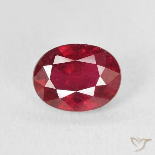 2.08ct 자연스러운 딥 레드 루비, 타원형, VS-SI