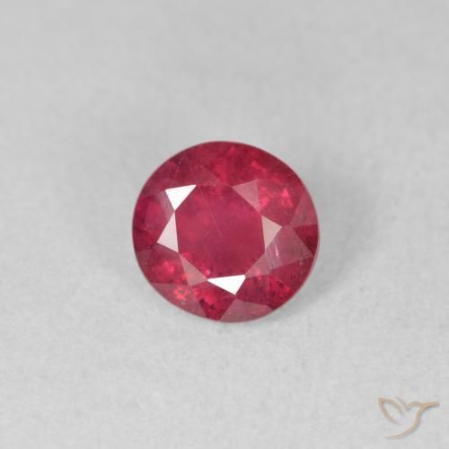 1.08ct 자연스러운 딥 크림슨 루비, 둥근, VS-SI