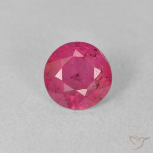 1.34ct 자연스러운 붉은빛이 도는 핑크 루비, 둥근, VS-SI