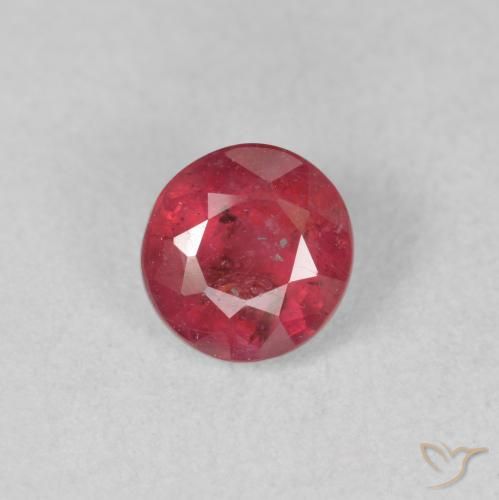 1.45ct 자연스러운 미디엄 레드 루비, 둥근, VS-SI