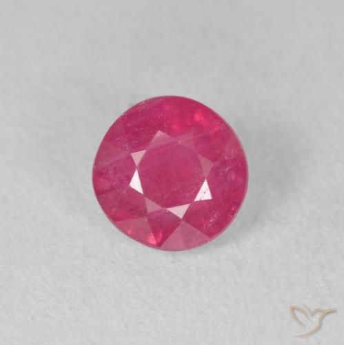 1.48ct 자연스러운 미디엄 레드 루비, 둥근, VS-SI