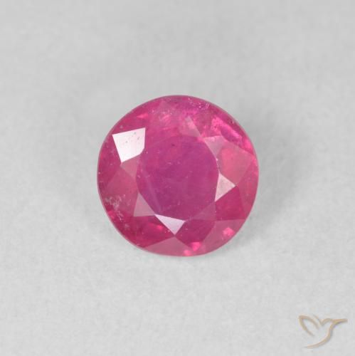 1.41ct 자연스러운 붉은빛이 도는 핑크 루비, 둥근, VS-SI