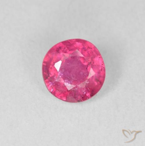 1.28ct 자연스러운 미디엄 핑크 루비, 둥근, VS-SI