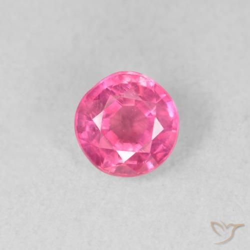 0.82ct 자연스러운 미디엄 핑크 루비, 둥근, VS-SI