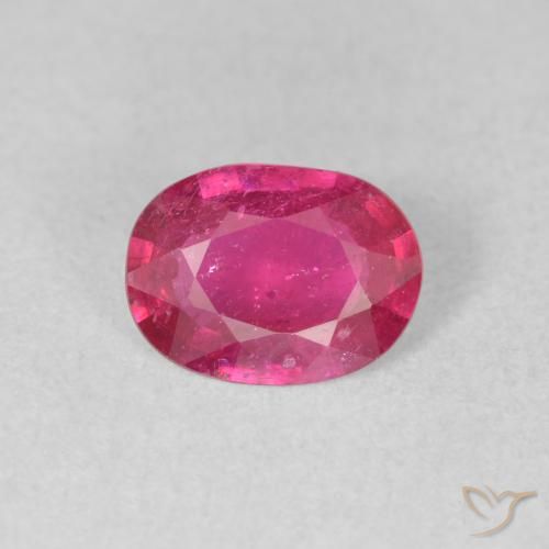 1.23ct 자연스러운 붉은빛이 도는 핑크 루비, 타원형, VS-SI