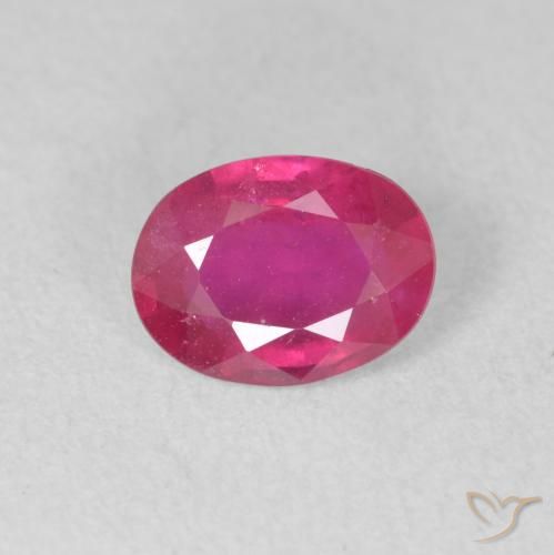 1.33ct 자연스러운 붉은빛이 도는 핑크 루비, 타원형, VS-SI