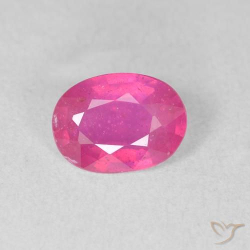 1.26ct 자연스러운 핫 핑크 루비, 타원형, VS-SI