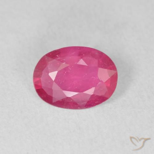 0.93ct 자연스러운 붉은빛이 도는 핑크 루비, 타원형, VS-SI
