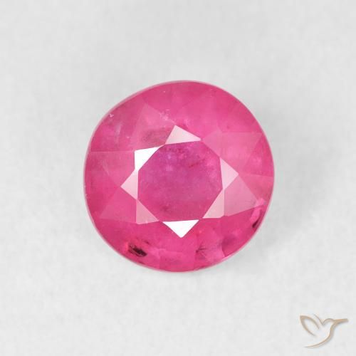 1.40ct 자연스러운 딥 마젠타 루비, 둥근, VS-SI