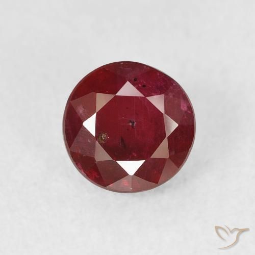 1.36ct 자연스러운 와인 레드 루비, 둥근, VS-SI