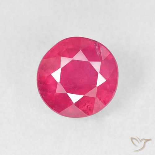 1.54ct 자연스러운 핫 핑크 루비, 둥근, VS-SI