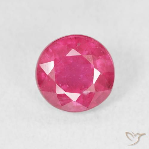 1.60ct 자연스러운 미디엄 핑크 루비, 둥근, VS