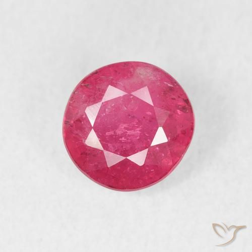 1.18ct 자연스러운 핫 핑크 루비, 둥근, VS-SI